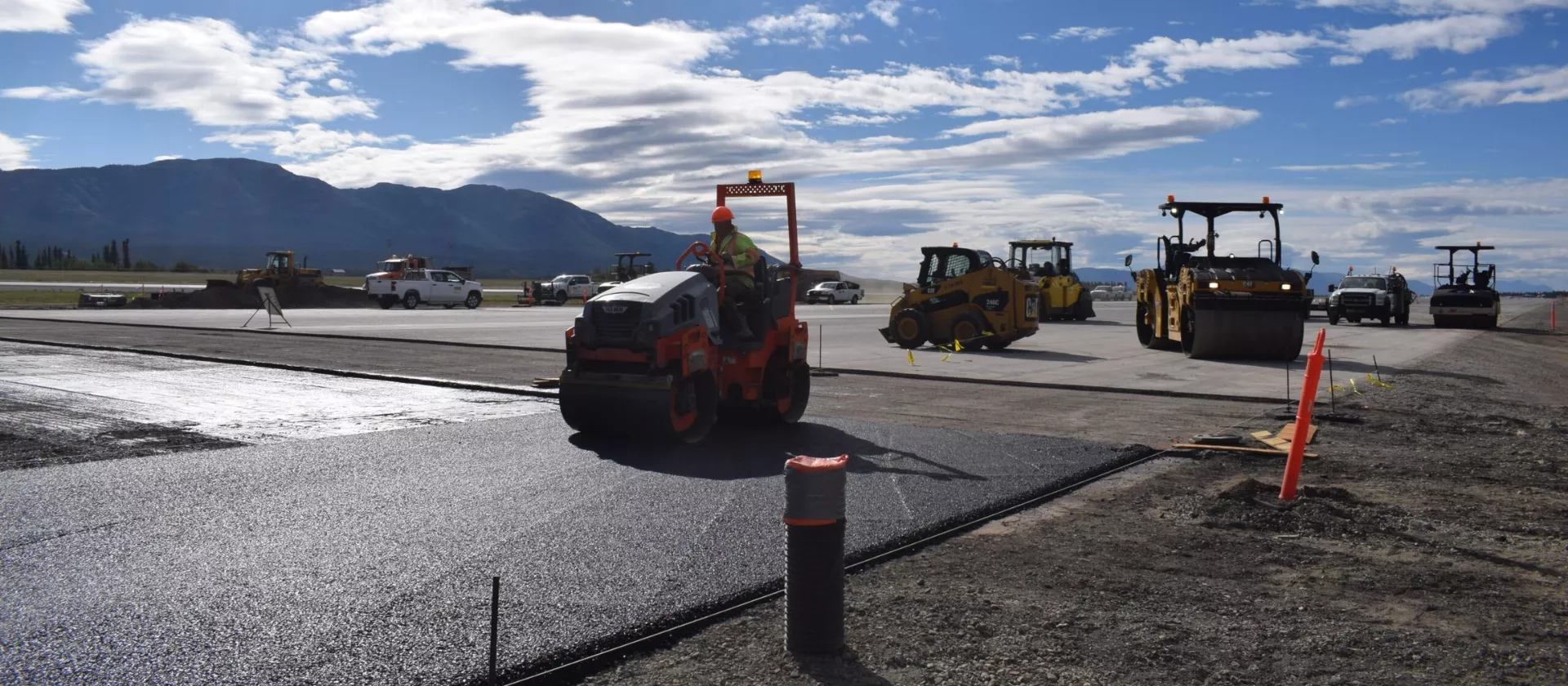 Terus paving crew completes work on the Whitehorse Airport project. 