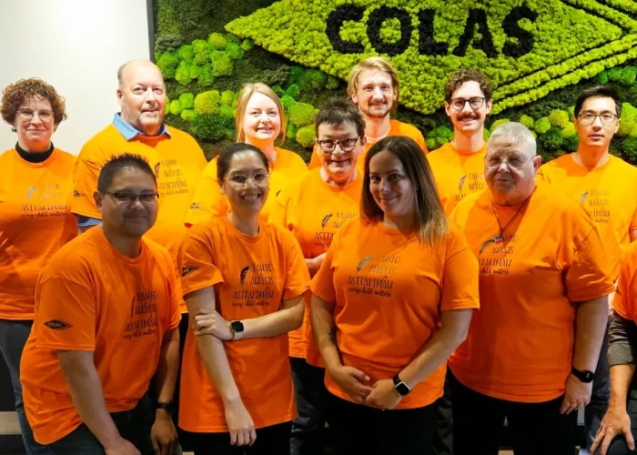 Colas Western Canada Inc. team participates in Orange Shirt Day to raise funds for Indigenous causes. 