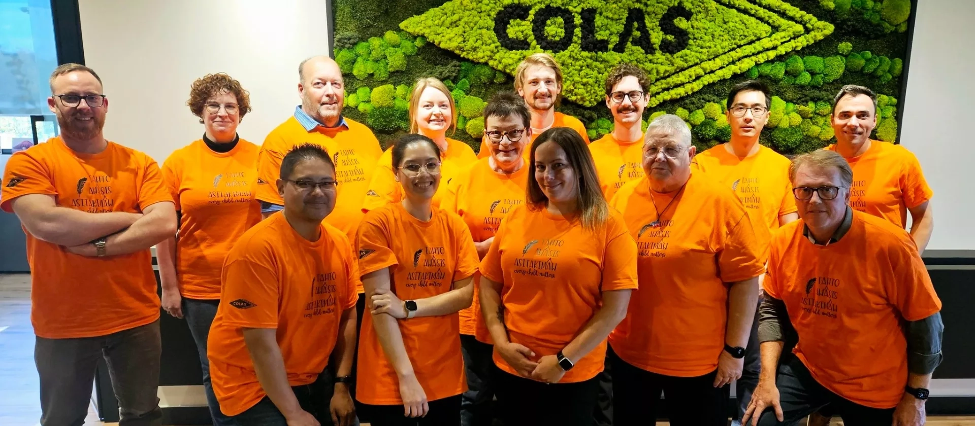 Colas Western Canada Inc. team participates in Orange Shirt Day to raise funds for Indigenous causes. 