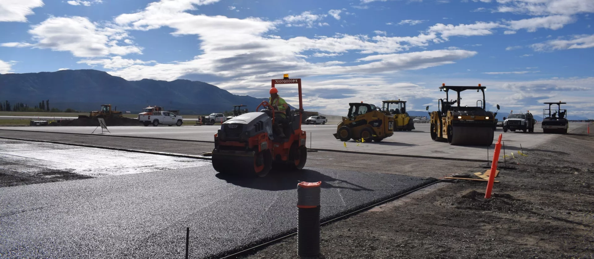 Paving crews at Terus complete work at Whitehorse International Airport. 