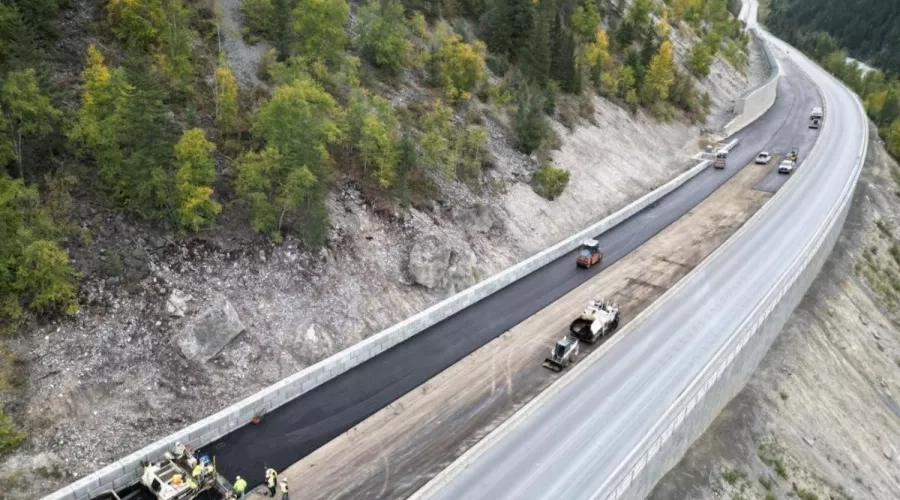 Aerial view of highway