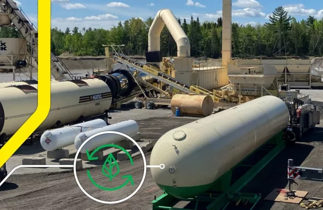 Colas Quebec reduces its greenhouse gas emissions by transitioning two asphalt plants to liquid propane