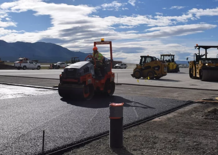 Terus paving crew completes work on the Whitehorse Airport project. 