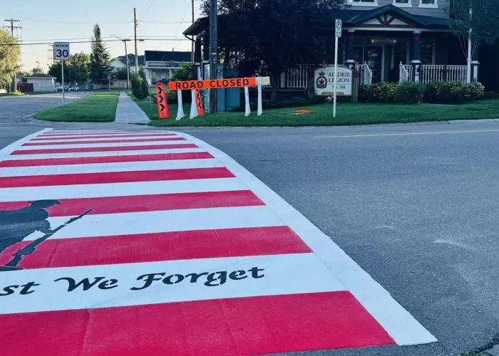 Lafrentz Road Marking Honours Veterans With First Dedicated Crosswalk 