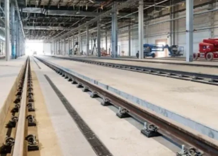 Edmonton Valley Line West LRT Maintenance Facility On Track 